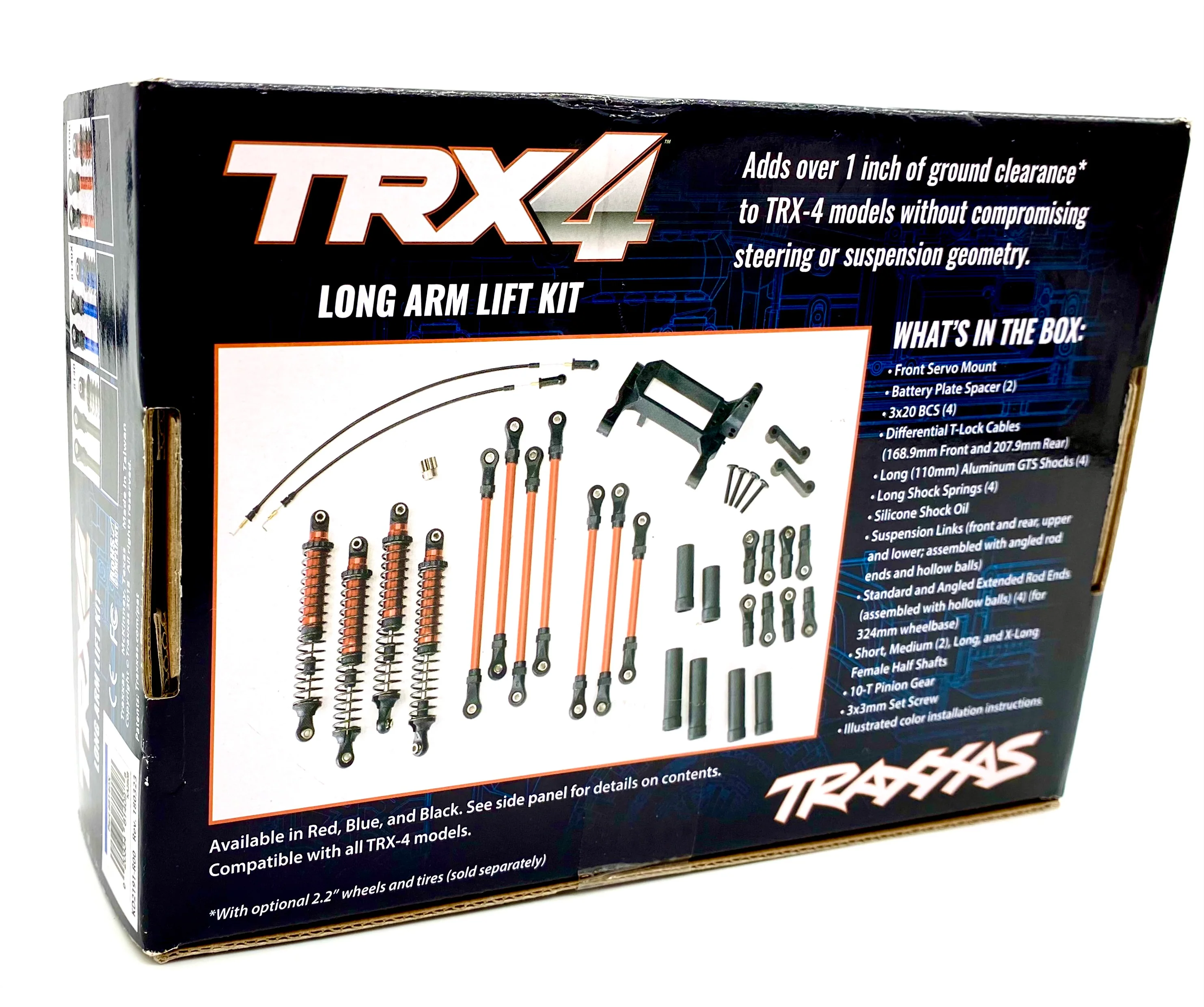 TRX-4 - Long Arm Lift Kit (RED TRA8140r) links shocks cables driveshafts Traxxas - Image 3