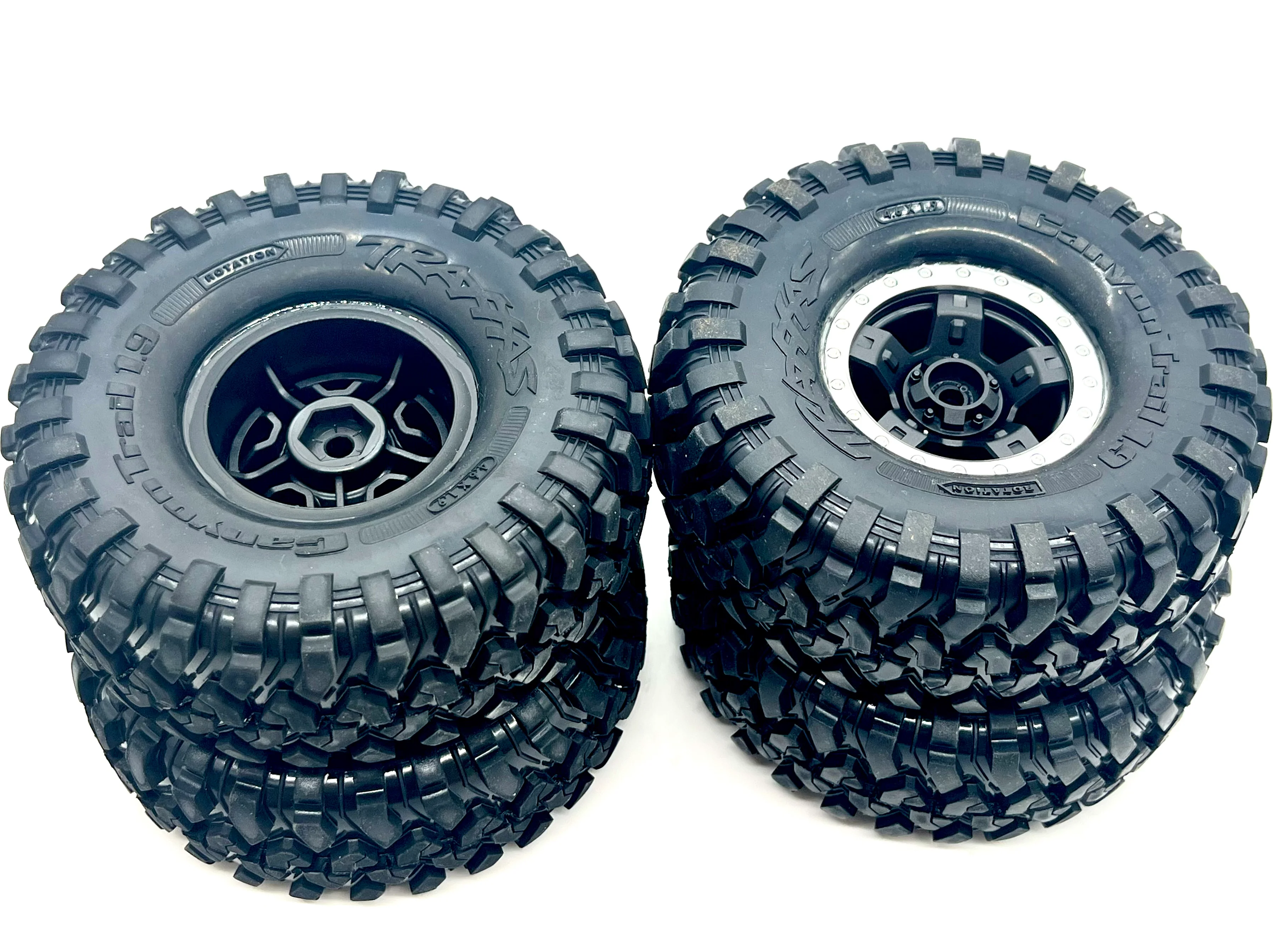 TRX-4 NISSAN Pathfinder - TIRES & Wheels (1.9" Canyon chrome bead Traxxas 110056-4 - Image 2