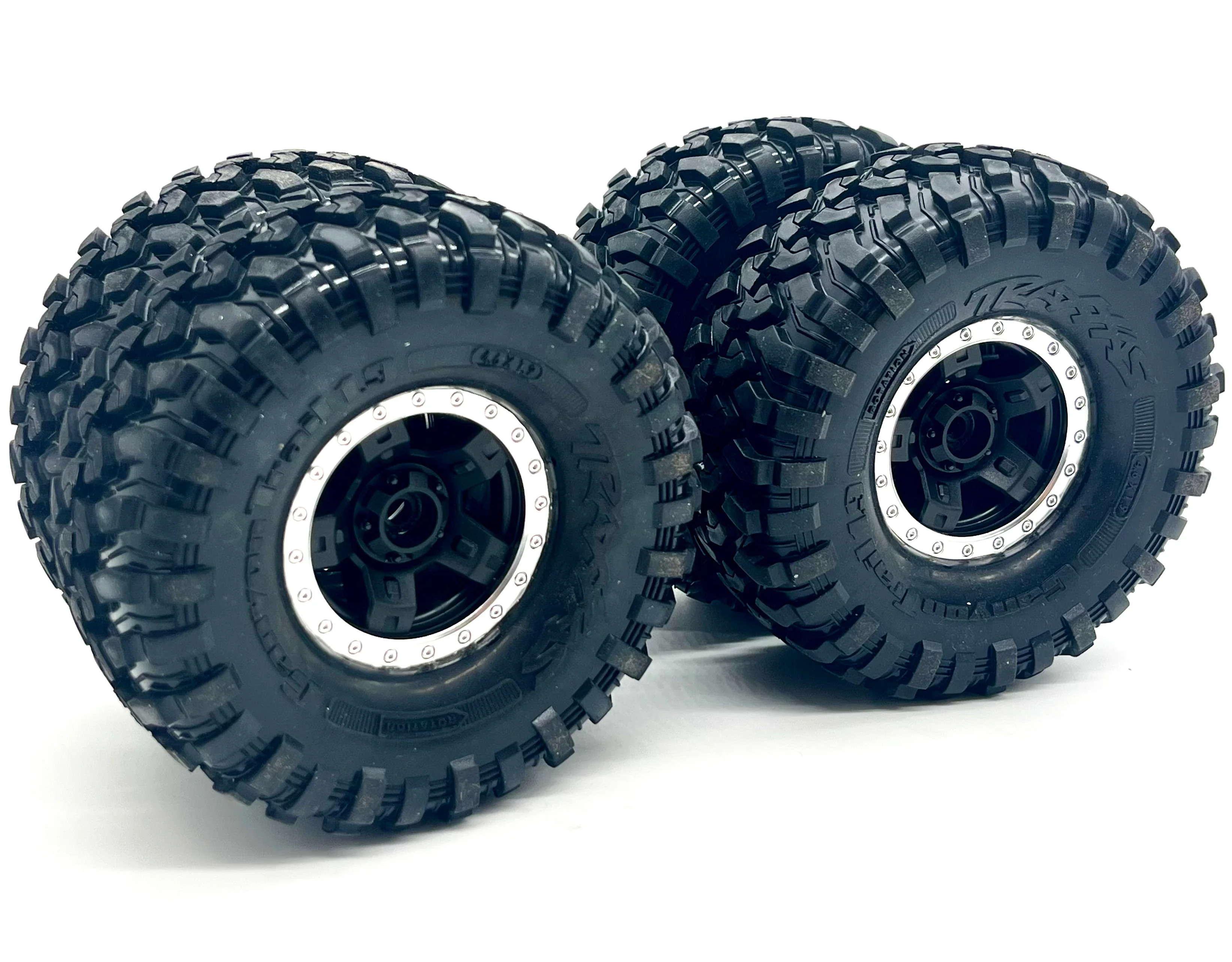 TRX-4 NISSAN Pathfinder - TIRES & Wheels (1.9" Canyon chrome bead Traxxas 110056-4 - Image 3