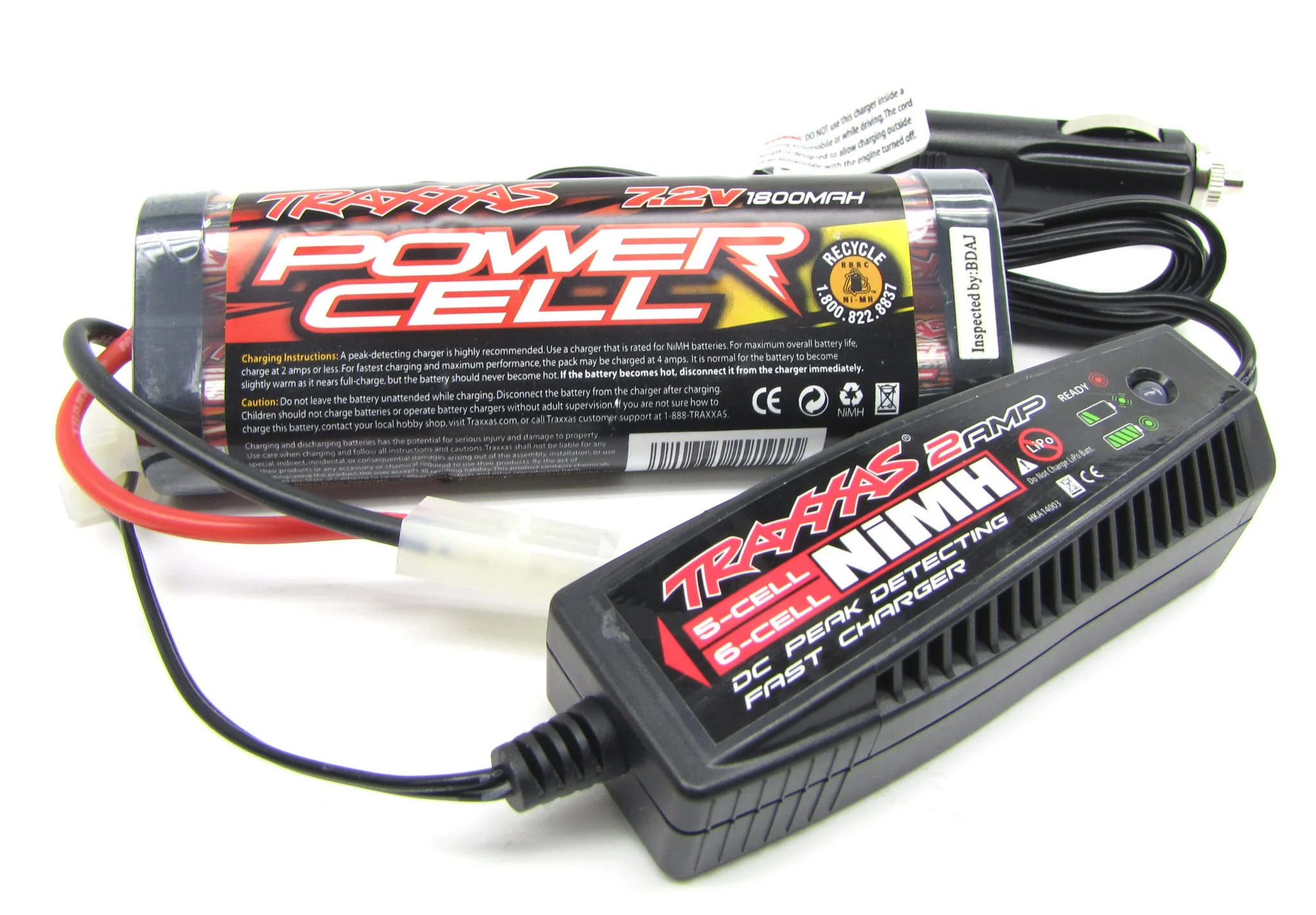Revo 3.3 EZ-START BATTERY & 2 AMP Charger T-maxx 1800 MAh 7.2v 53097-3