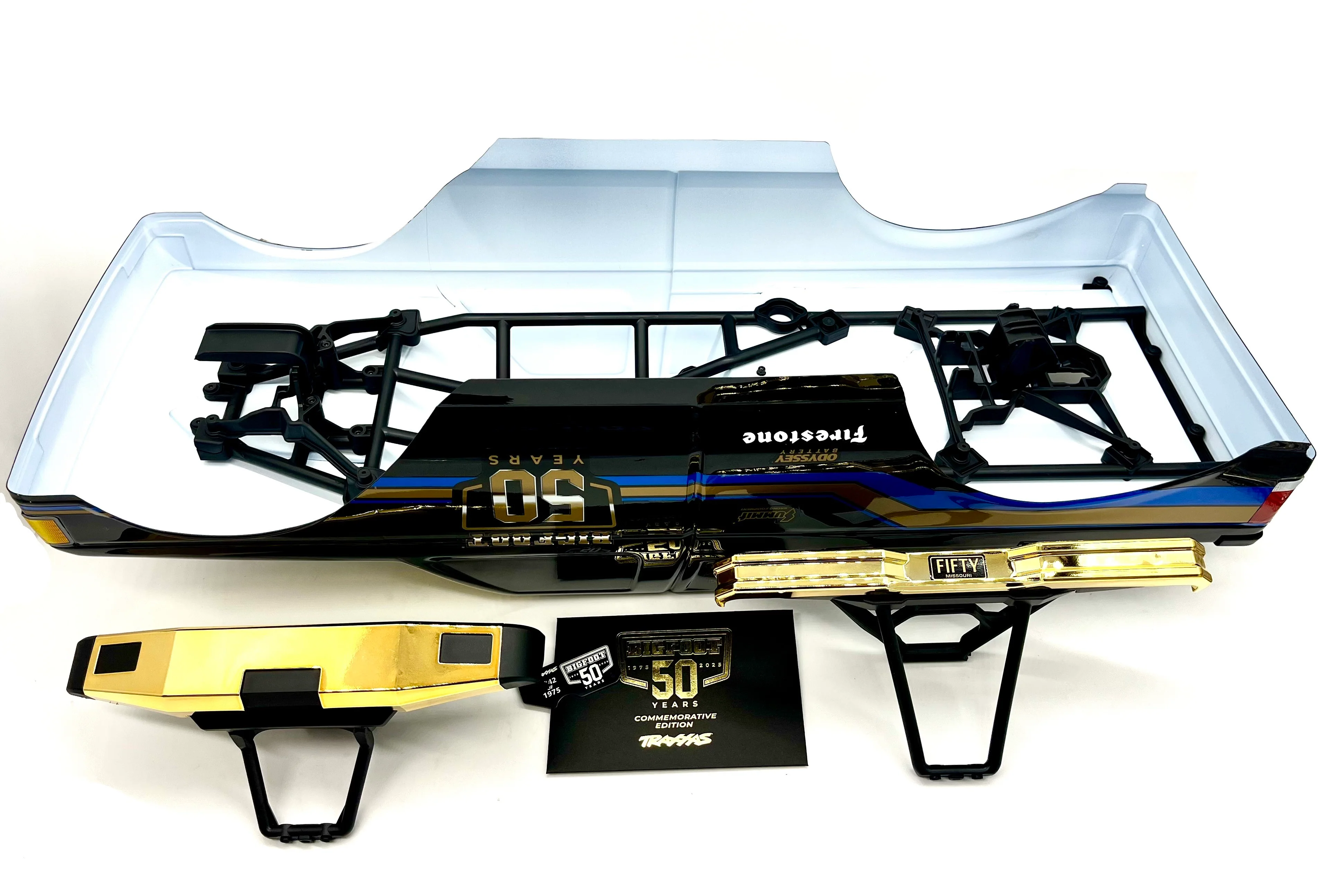 X-MAXX MT BIGFOOT BODY (#318) Shell & bumper BLACK Limited Ed 50th Traxxas 77097-4 - Image 4