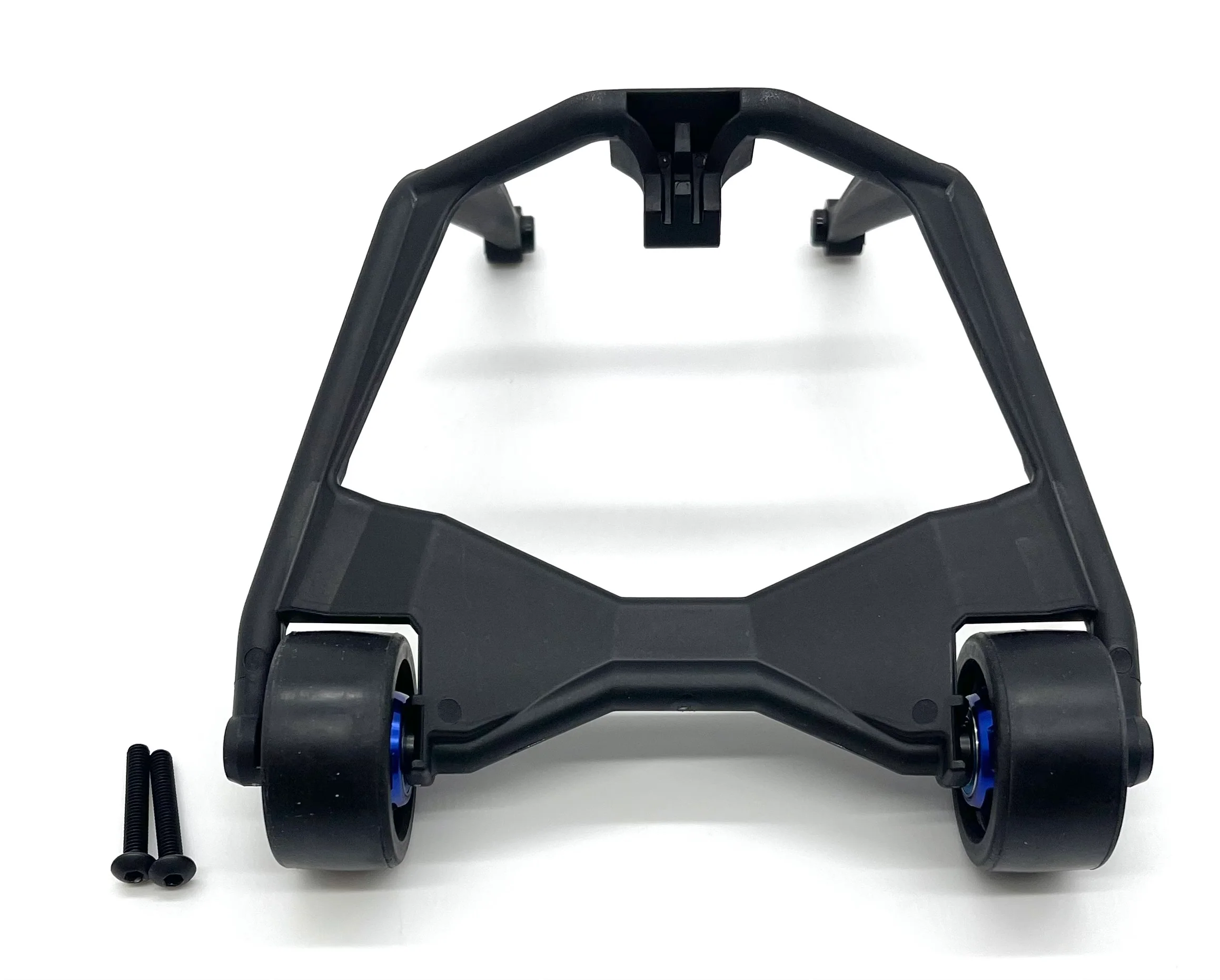 X-Maxx Ultimate Wheelie Bar with Blue Aluminum Wheels Traxxas 77097-4 - Image 2