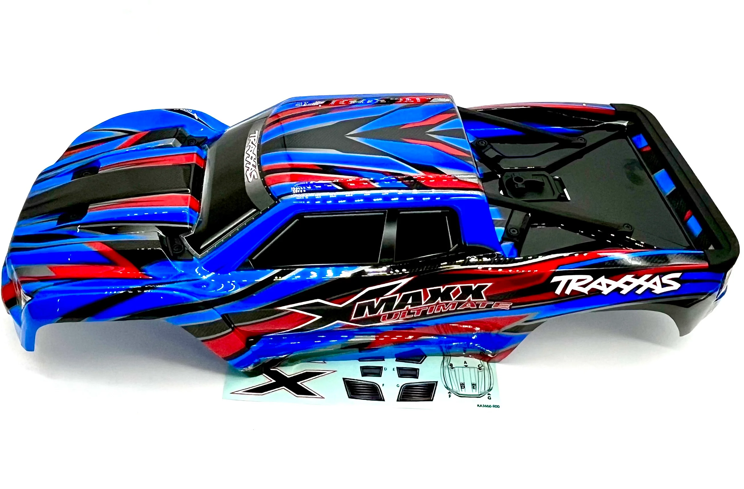 X-MAXX Ultimate BODY cover Shell (2025 BLUE Painted ProGraphics Traxxas 77097-4 - Image 2