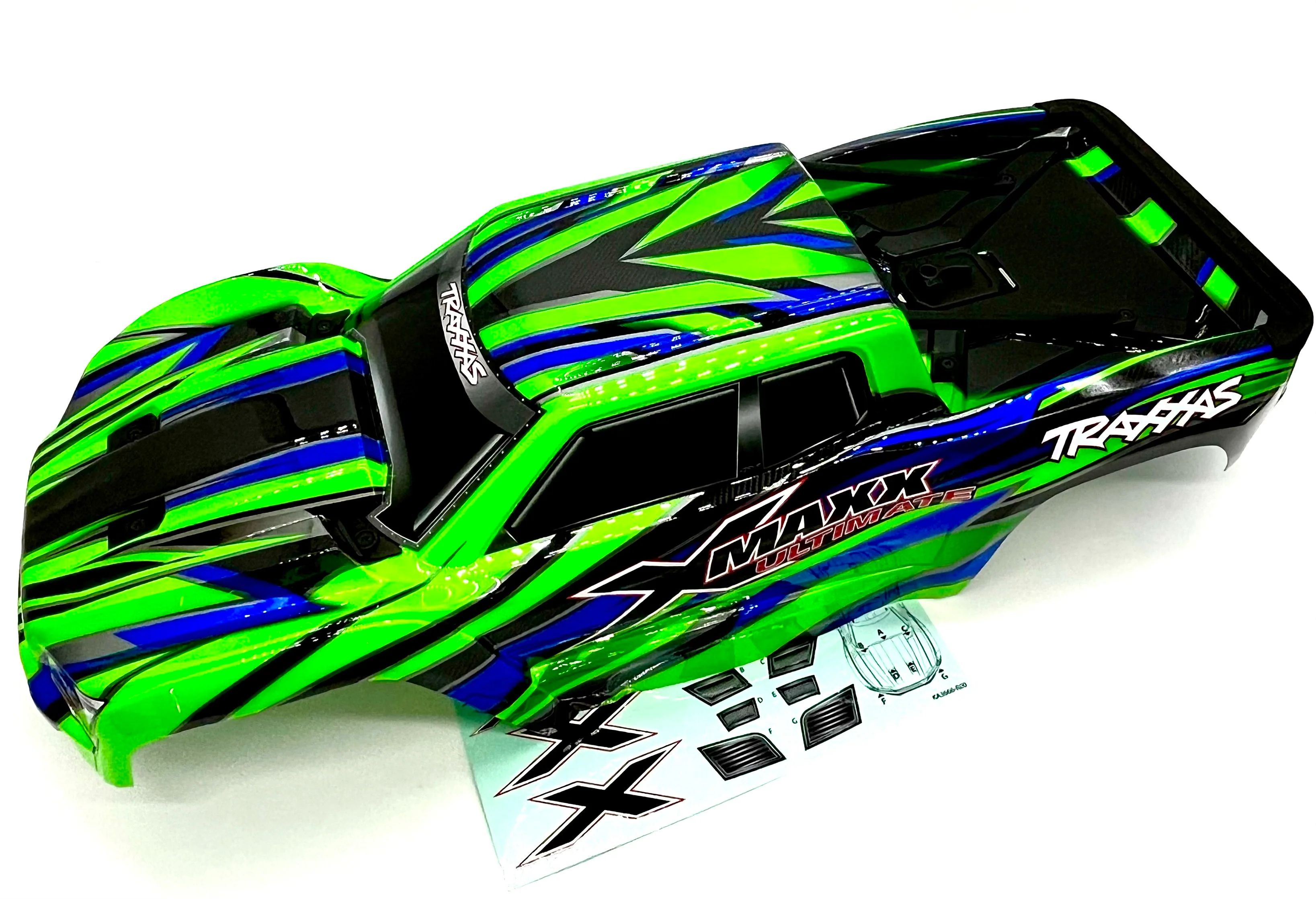 X-MAXX Ultimate BODY cover Shell (2025 GREEN Painted ProGraphics Traxxas 77097-4 - Image 2