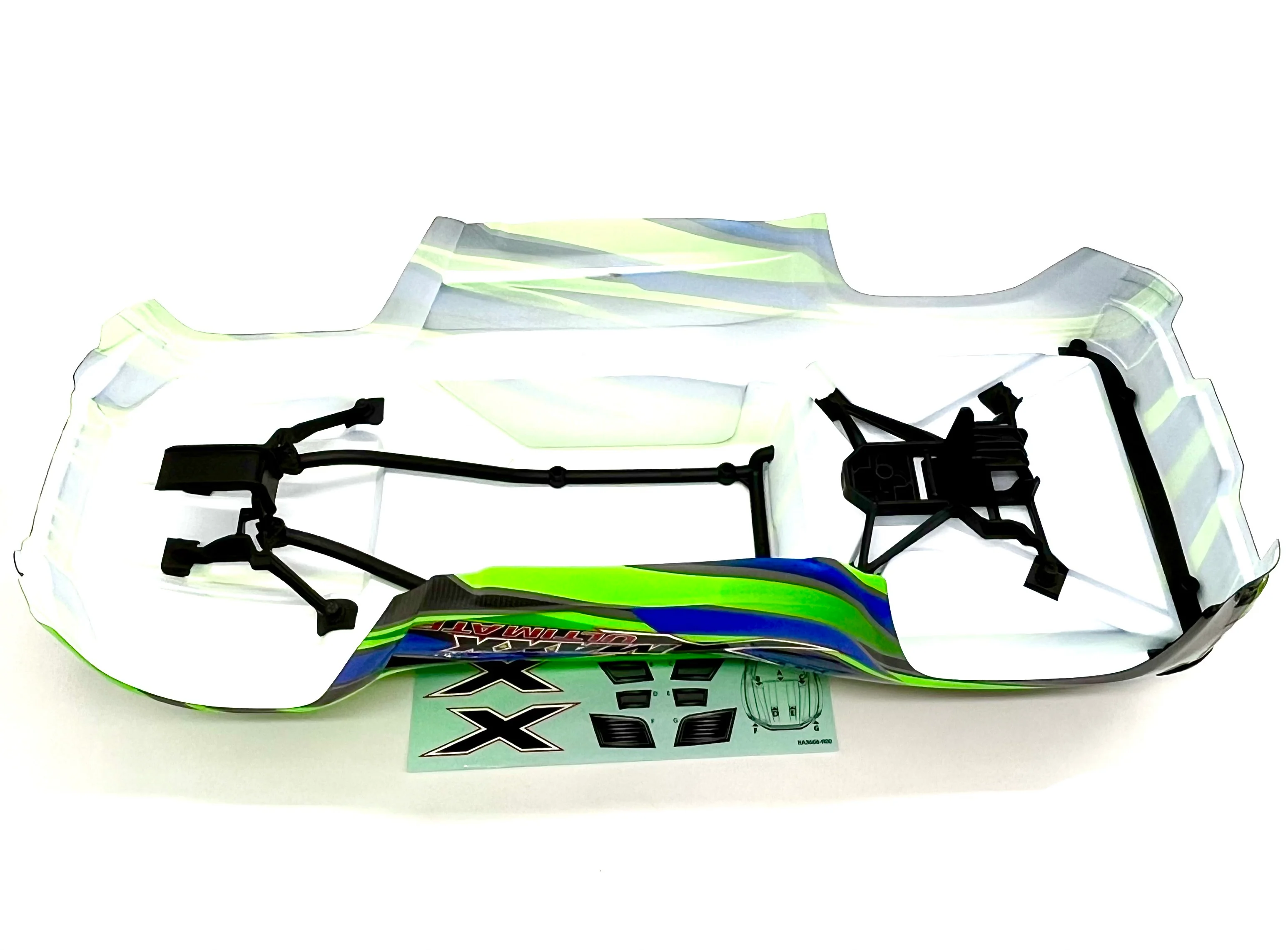 X-MAXX Ultimate BODY cover Shell (2025 GREEN Painted ProGraphics Traxxas 77097-4 - Image 3
