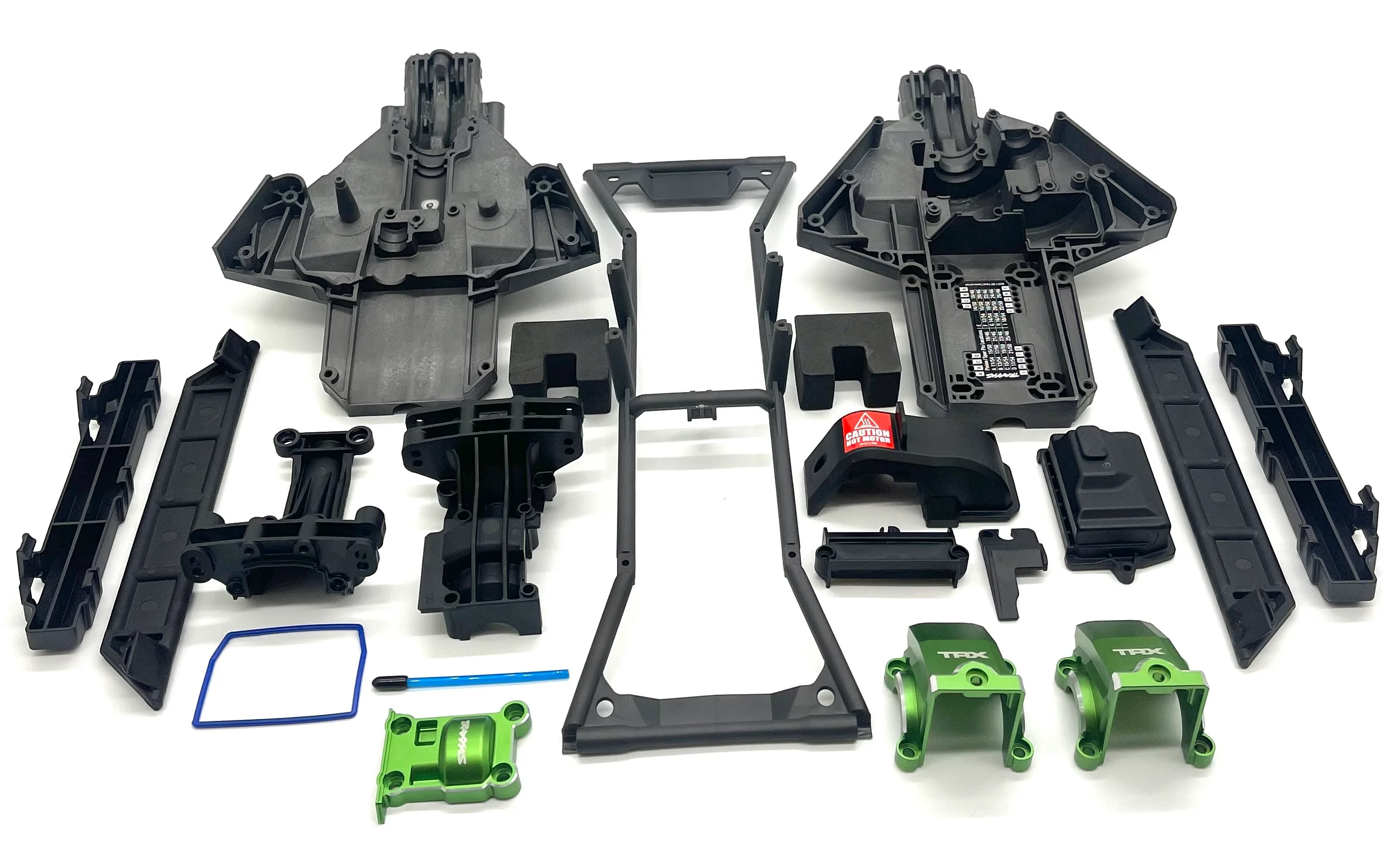 X-MAXX Ultimate Plastic Set Green (Front Rear Bulkhead Covers Rx box Traxxas 77097-4 - Image 2