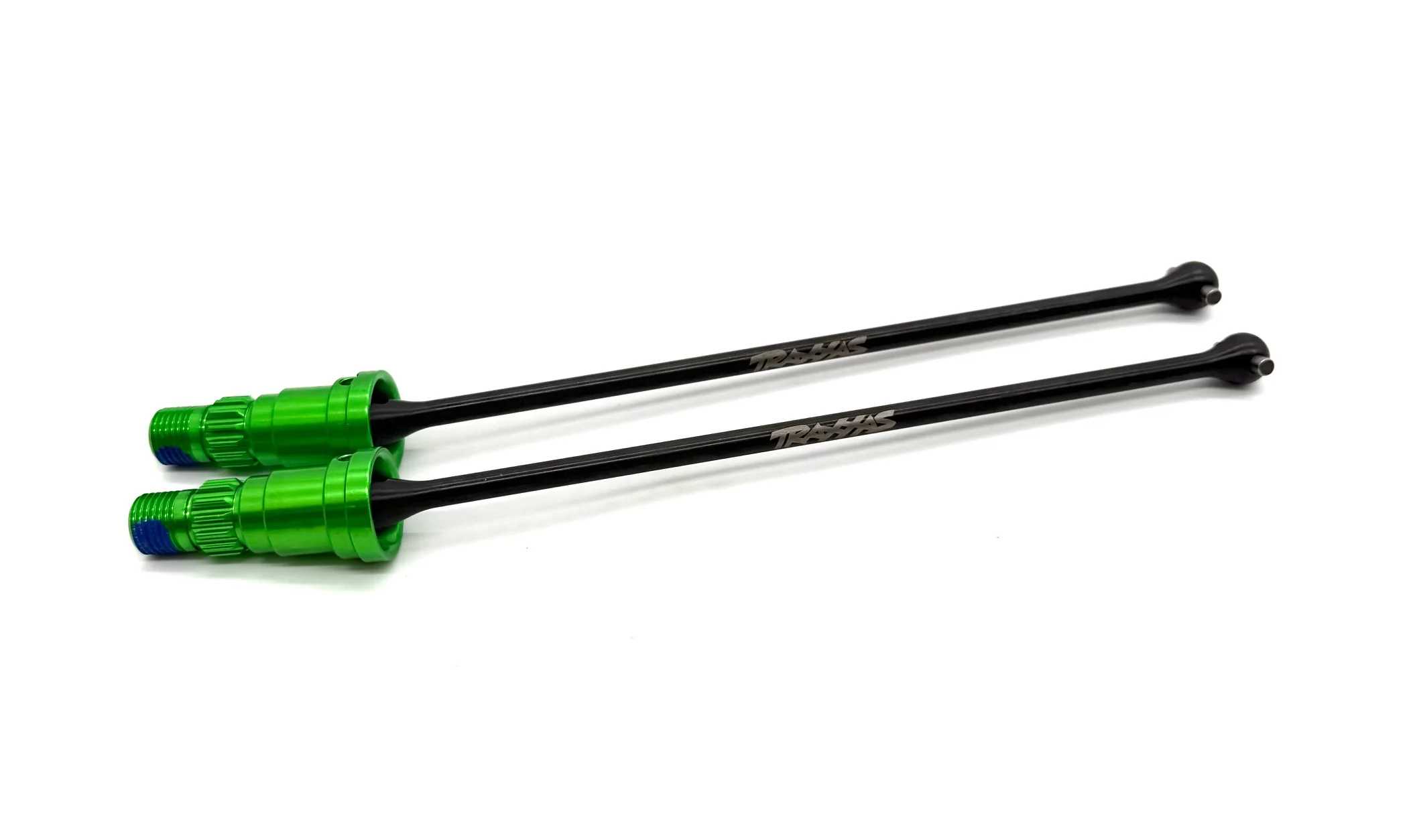 XRT Ultimate DRIVE Shafts (GREEN Front/Rear anodized steel Stub Axles Traxxas 78097-4