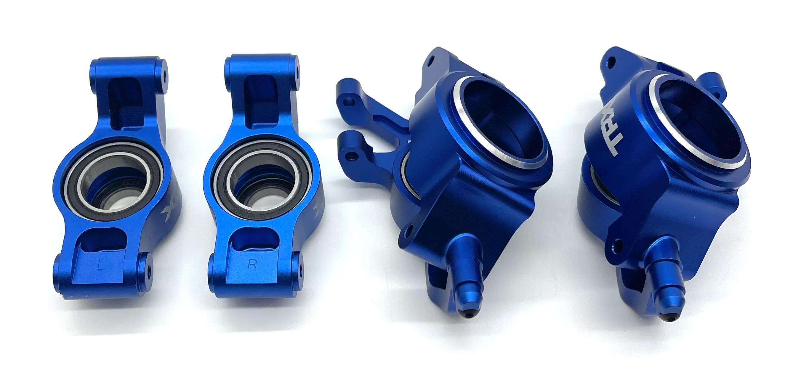 XRT Ultimate Front Rear Hub Carriers Caster Steering Blocks & Bearings Blue Traxxas 78097-4 - Image 2