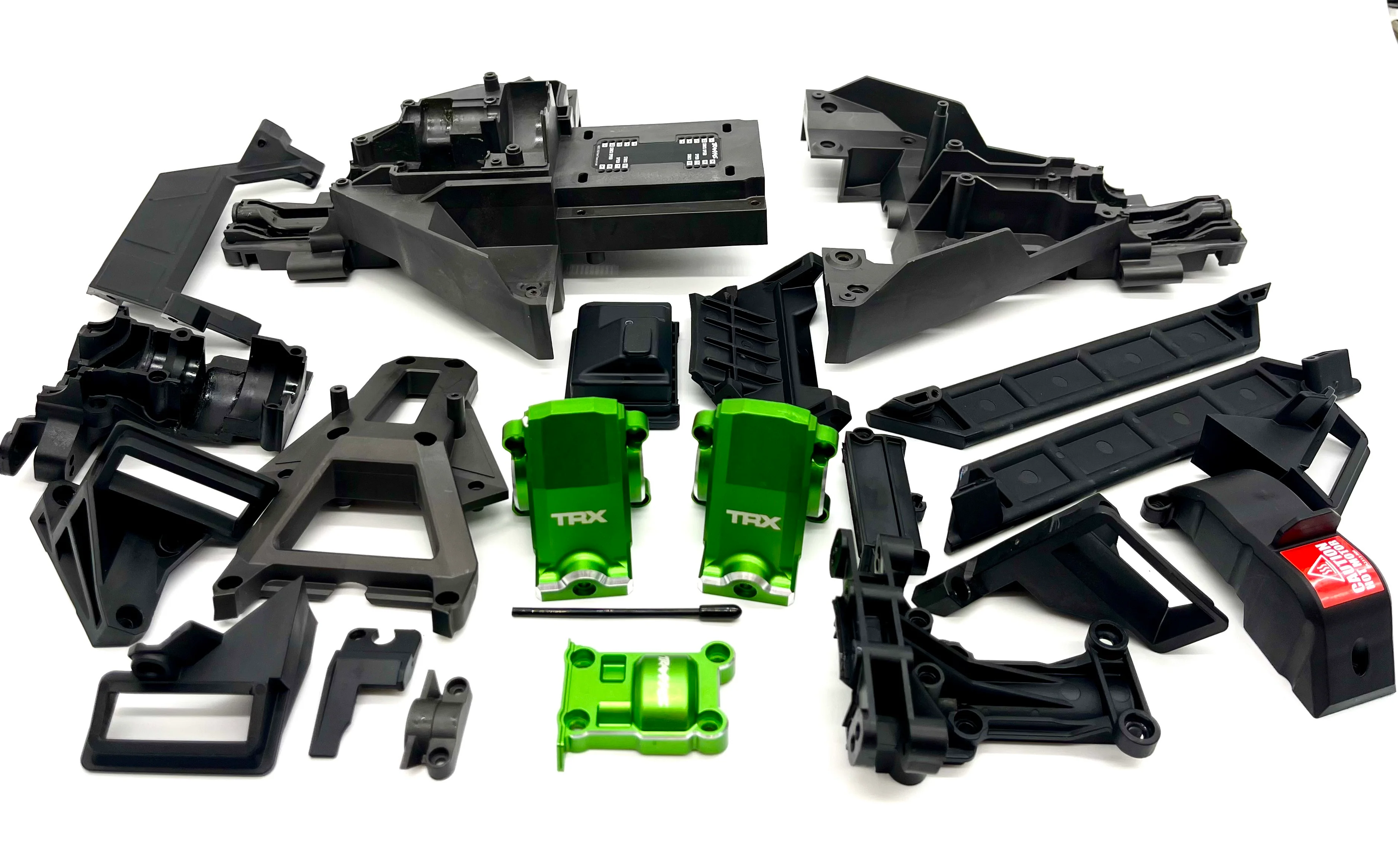 XRT Ultimate Plastic Set (Front Rear Bulkhead GREEN Covers box Traxxas 78097-4 - Image 3
