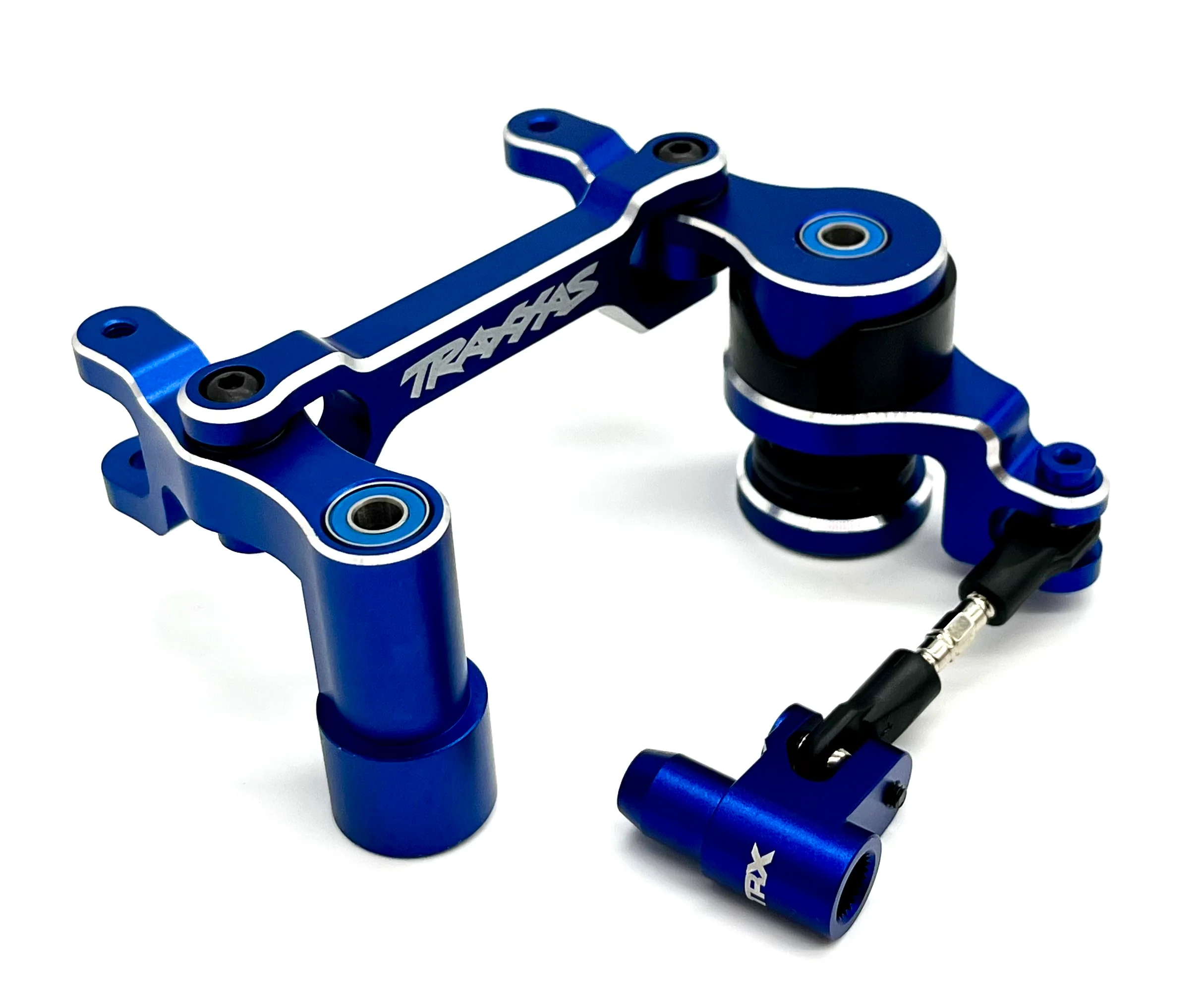 XRT Ultimate STEERING Assembly (Blue Bellcrank Servo Horn Linkage Bearings Traxxas 78097-4