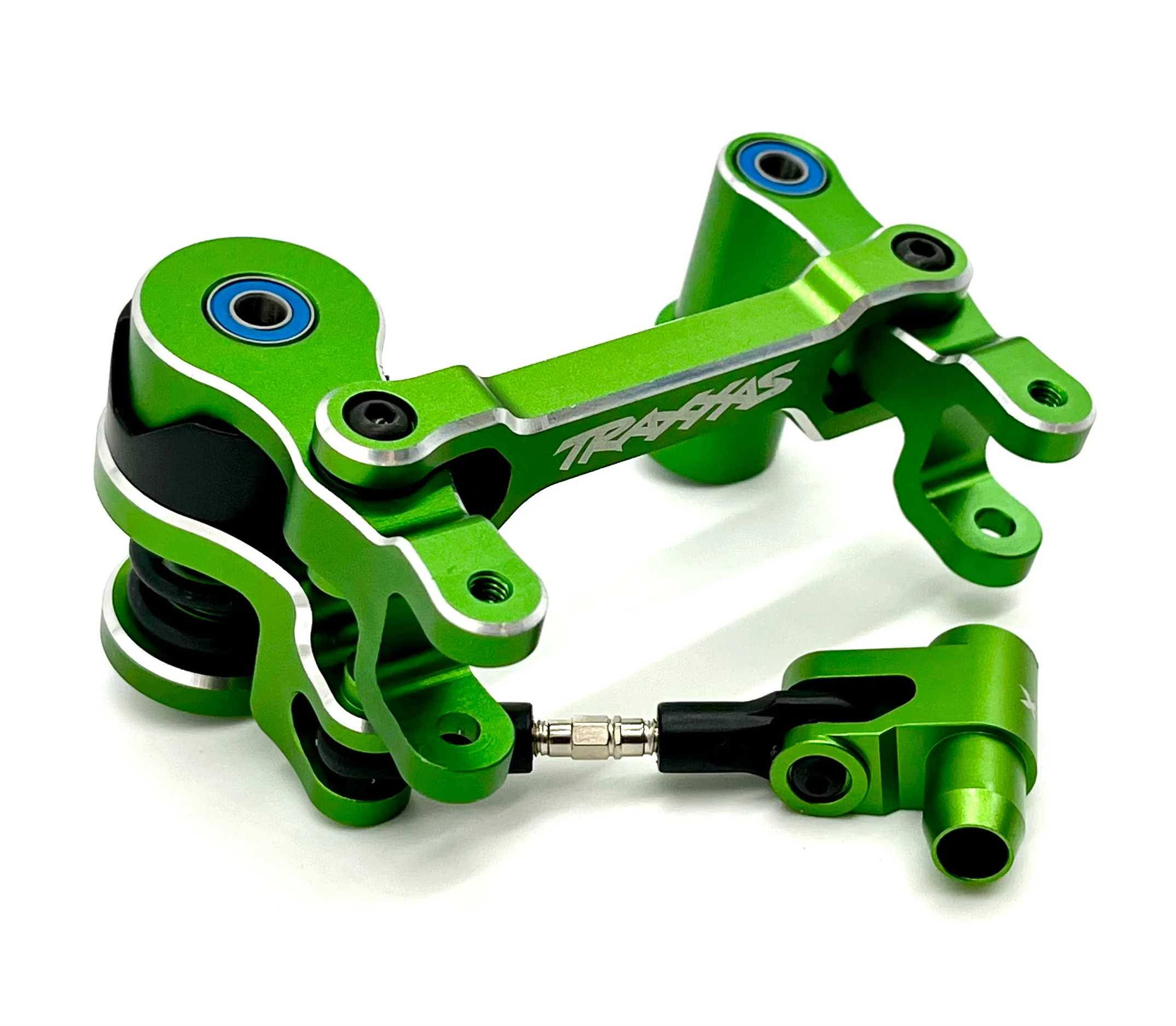 XRT Ultimate STEERING Assembly (Green Bellcrank Servo Horn Linkage Bearings Traxxas 78097-4 - Image 3